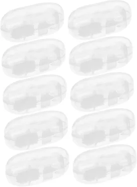 10 Sets Pet Finger Toothbrushes Silicone Cat and Dog Toothbrushes Oral Supplies for Pets Transparent Storage Case Included