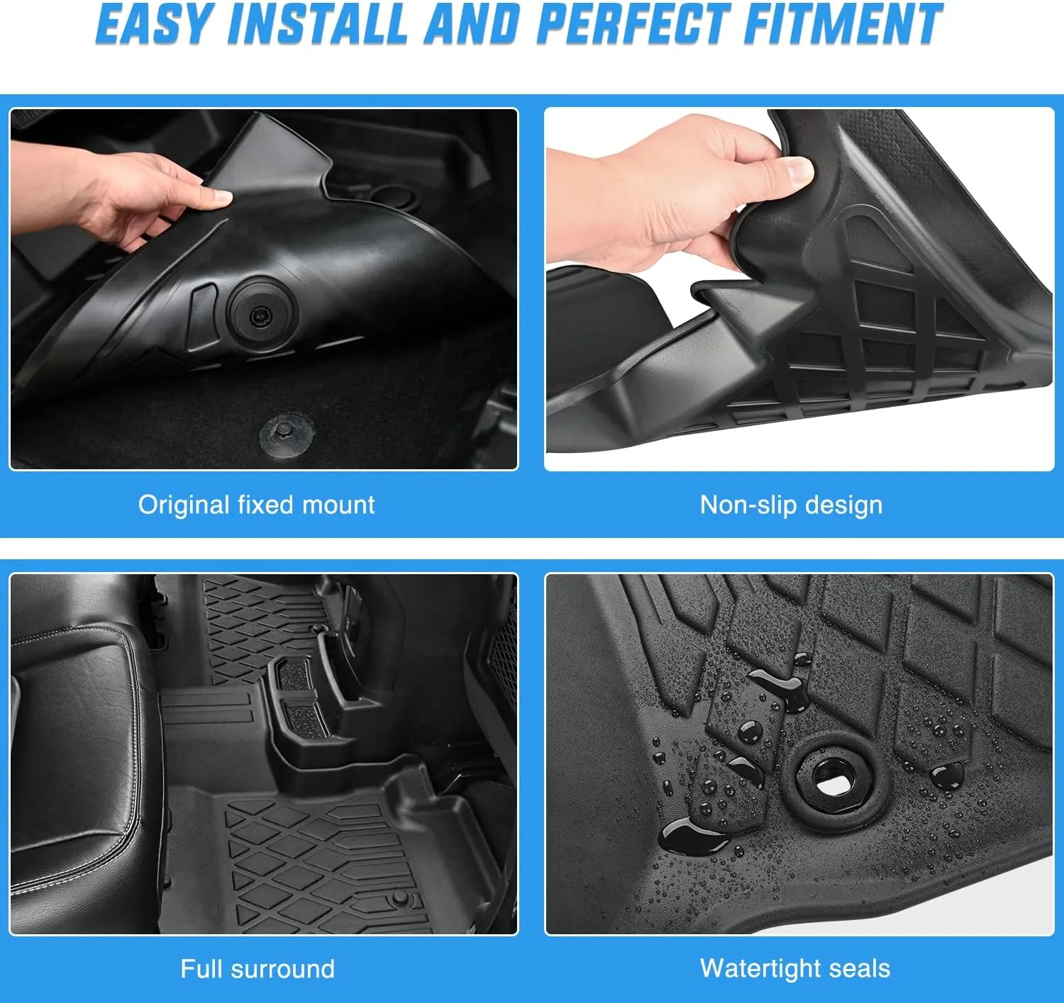 2017-2025 Honda Ridgeline Crew Cab TPE Floor Mats