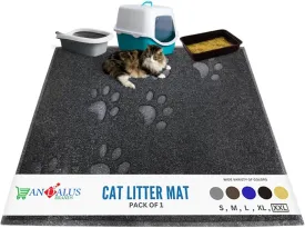 Andalus Jumbo Cat Litter Mat, Pack of 1 - Waterproof, Non-Slip & Easy to Clean Cat Litter Box Mat for Extra Efficient Pet Litter-Trapping, Grey (47 X 35)