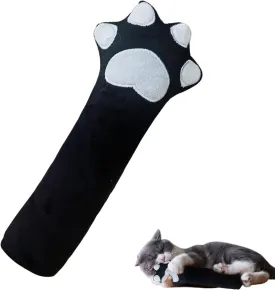 Andiker Cat Toys Cat paw, 10.5 Inches Catnip Toys with Crinkle Sound Soft and Durable, Interactive Cat Kicker Toys for Indoor Kitten with a Sisal Scratcher to Scratch (Black)