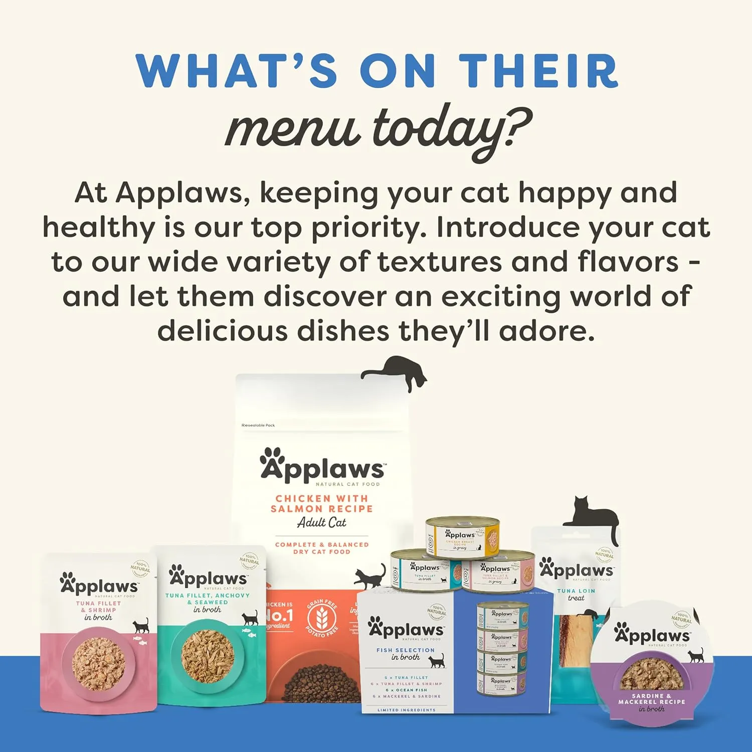 Applaws Natural Wet Kitten Food in Broth, Limited Ingredient Canned Wet Kitten Food, No Additives, Made with Natural Ingredients, Tuna Fillet & Salmon in Broth (24 x 2.47oz Cans)