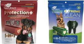 Ark Naturals Brushless Toothpaste Bundle, Dog Dental Chews for Large Breeds, Prevents Plaque & Tartar, Freshens Breath, 18oz Each