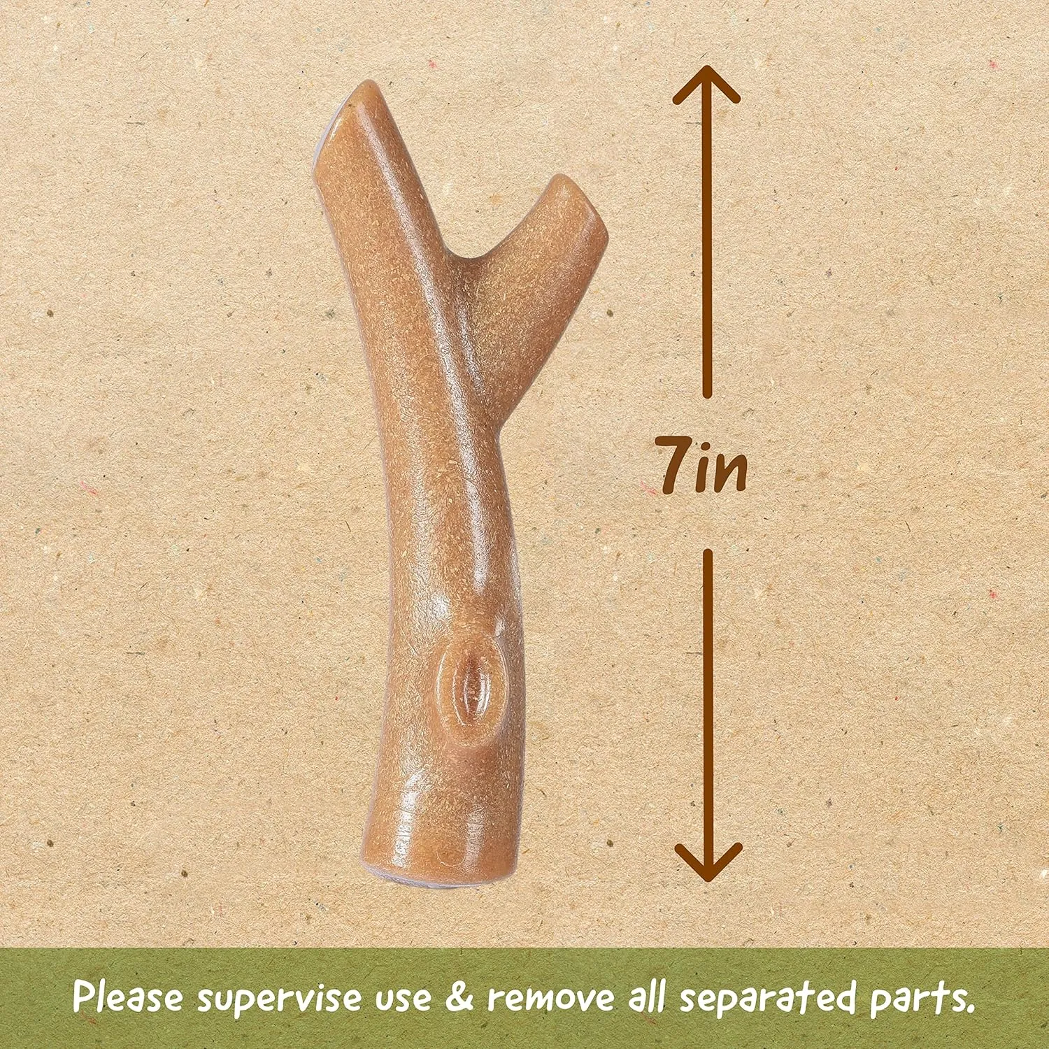 Arm & Hammer for Pets Barkies Tree Bark Compressed Wood Collection, 7 Inch Chicken Flavored Wood Blend Chew Toy for Dogs | Faux Stick, Splinter-Free, Safer & Durable Alternative to Chewing Sticks