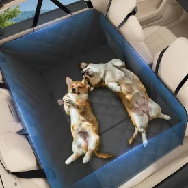 Back Seat Extender for Dogs, Dog Car Seat Cover for Back Seat, 400lbs Capacity Hard Bottom Car Seat Cover for Dogs, Waterproof Dog Hammock for Mid-Size Cars, SUVs, Trucks Black