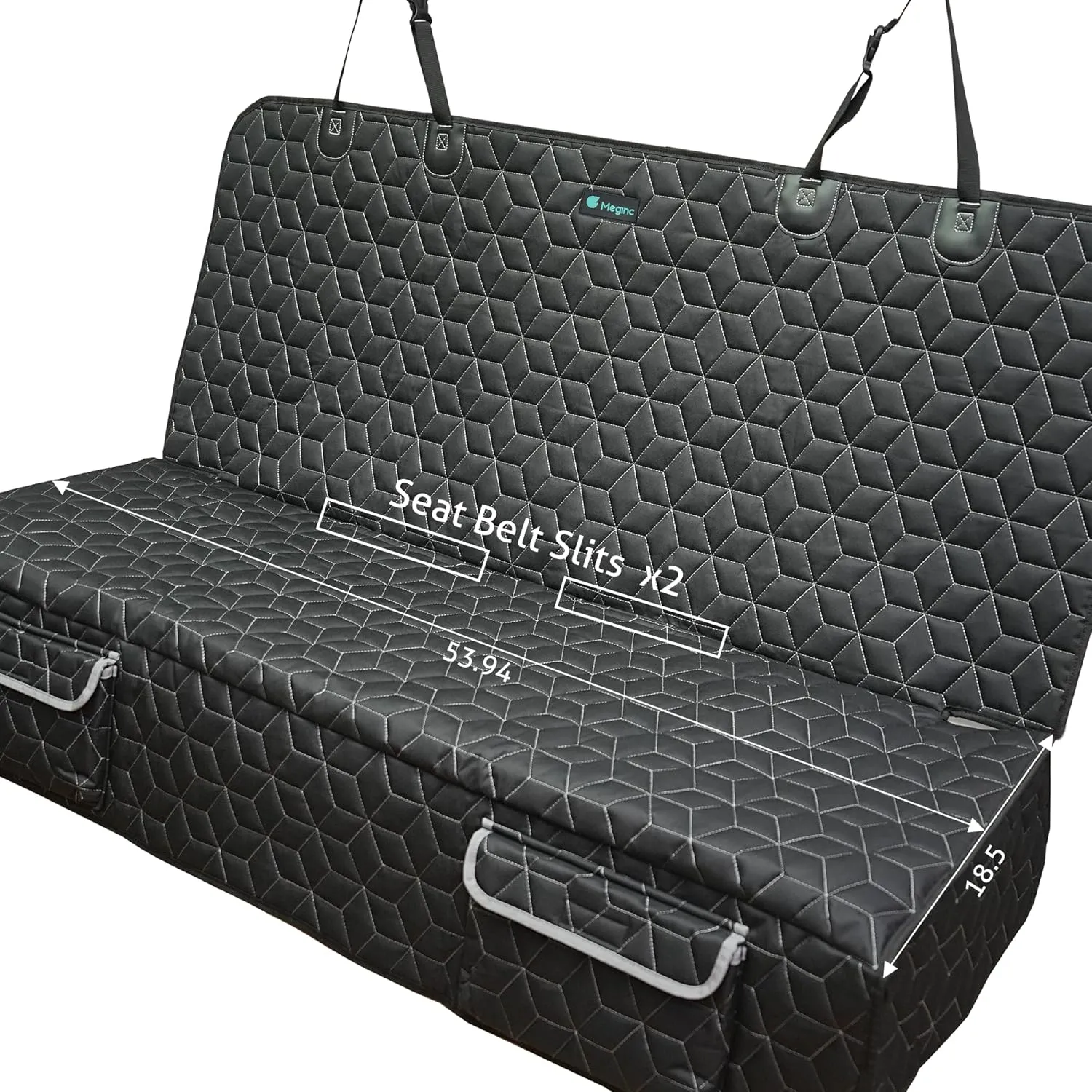 Back Seat Pet Cover for Dogs for SUV, Waterproof Backseat Cover for Dog in Car Heavy Durable Car Seat Covers for Dogs with Side Flap, Non Slip Bench Car Seat Protector for SUV,Jeeps,RAV4,CR-V