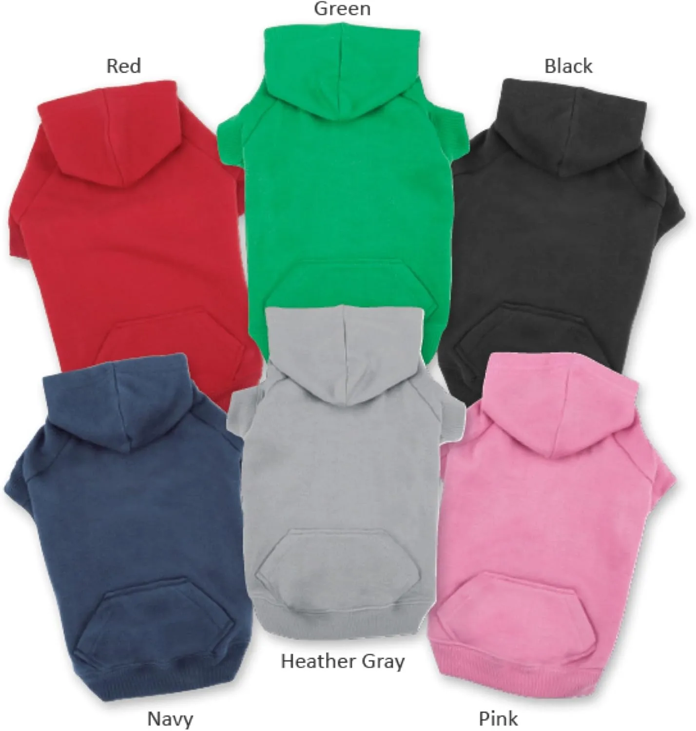 Basic Hoodie for Dogs, 24" XL, Green,Blue