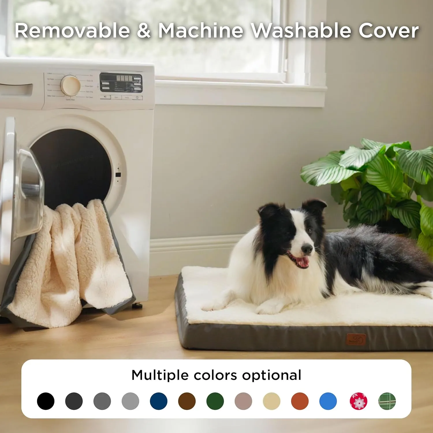 Bedsure XXL Dog Bed for Large Dogs - Orthopedic Waterproof Giant Pet Beds with Removable Washable Cover, Jumbo Egg Crate Foam Mat, Suitable for Pet Up to 150 lbs