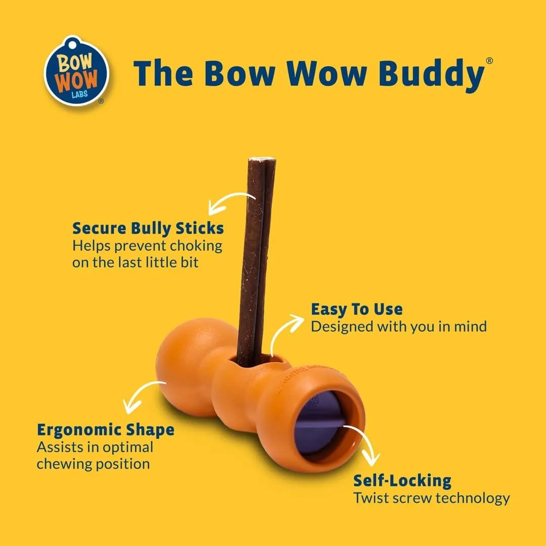 Bow Wow Labs Buddy Safety Device | Newly Redesigned Bully Stick Holder for Dogs | Made in The USA | Dishwasher Safe (S)