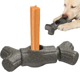Bully Stick Holder for Large Medium Dogs Tough Chew Hold Safety Device Branch Shape Dog Chew Toys Pet Treat Sticks Bone Holder for Training, Fits Various Bully Sticks
