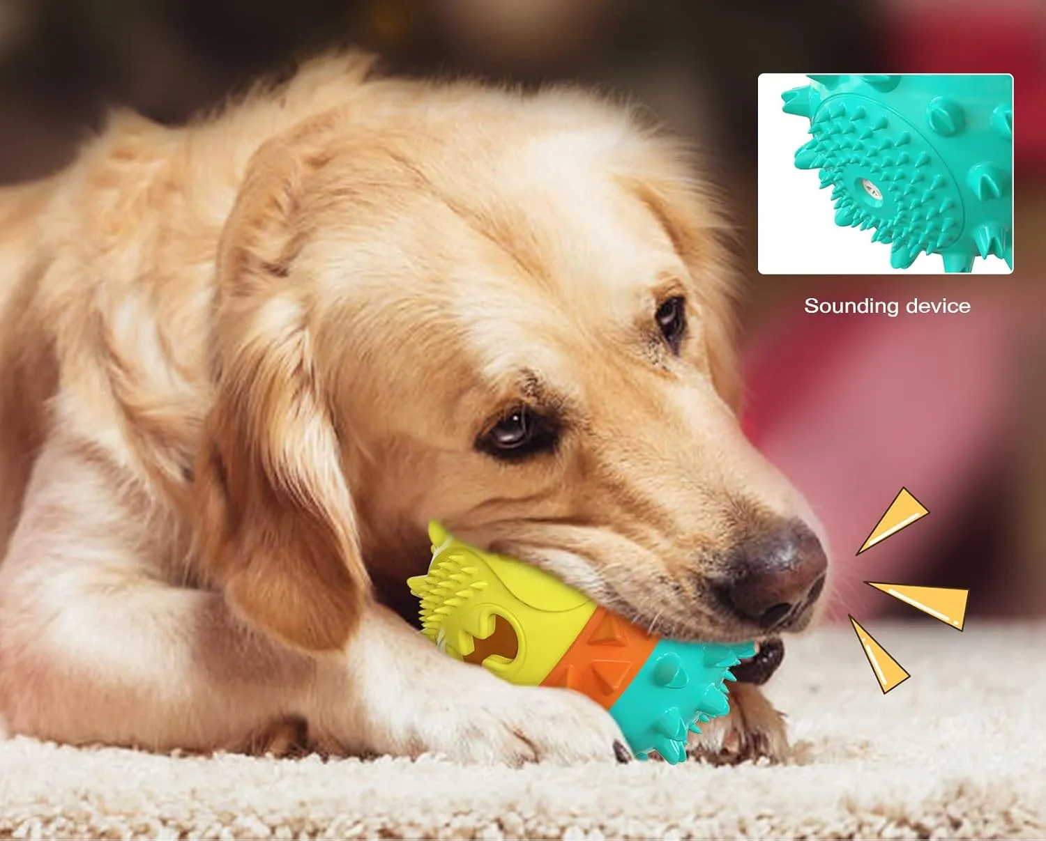 Carllg Dog Toys for Aggressive Chewers, Treat Dispensing Dog Toys, Durable Puzzle Balls Puppy Chew Toys for Teething, Dog Enrichment Toys for Medium and Large Breed