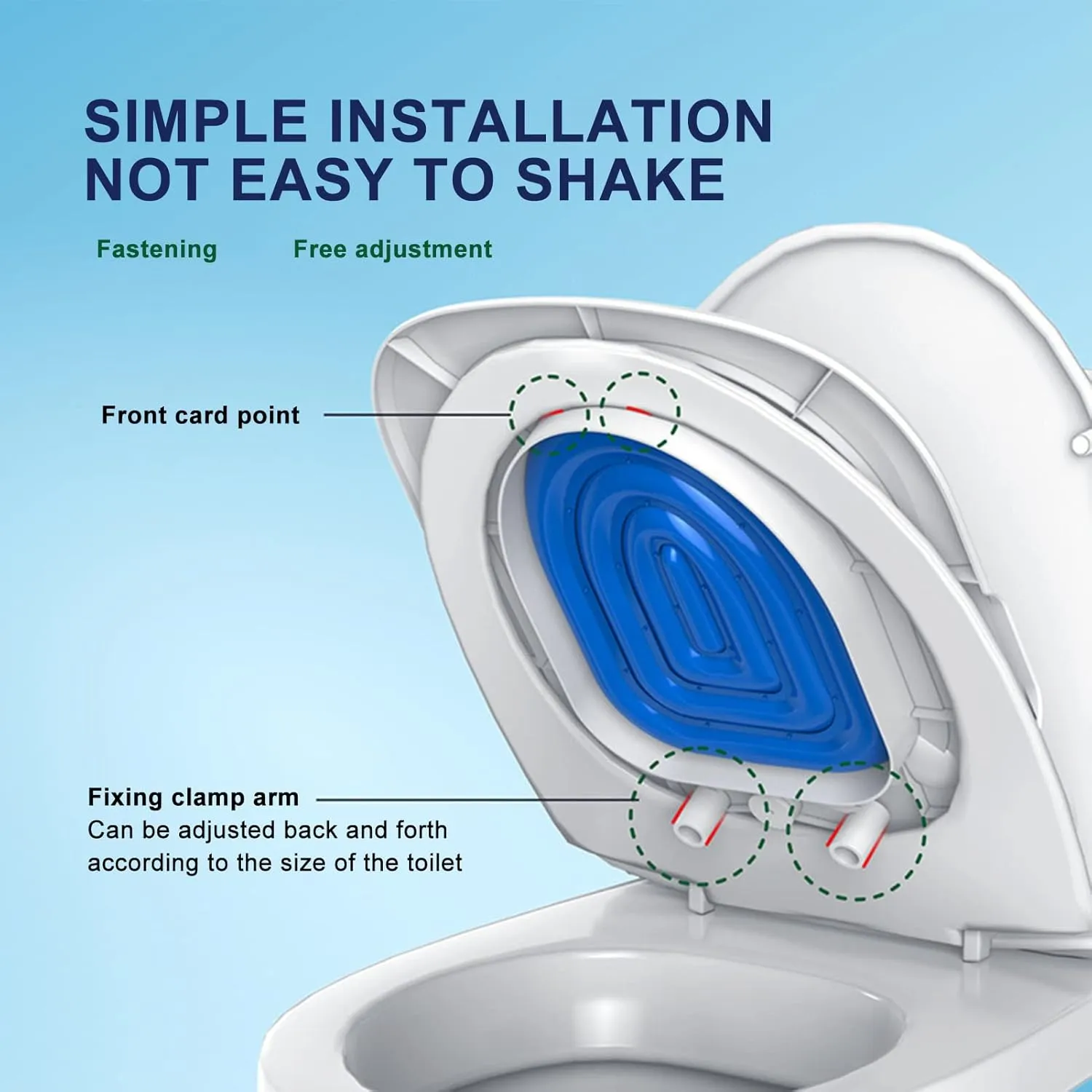 Cat Toilet Training Kit, Universal Reusable Cat Toilet Trainer, Cat Toilet Training System, Train Your Cat to Use The Toilet, Cat Toilet Training Seat Tool for Pet Cleaning(Blue)