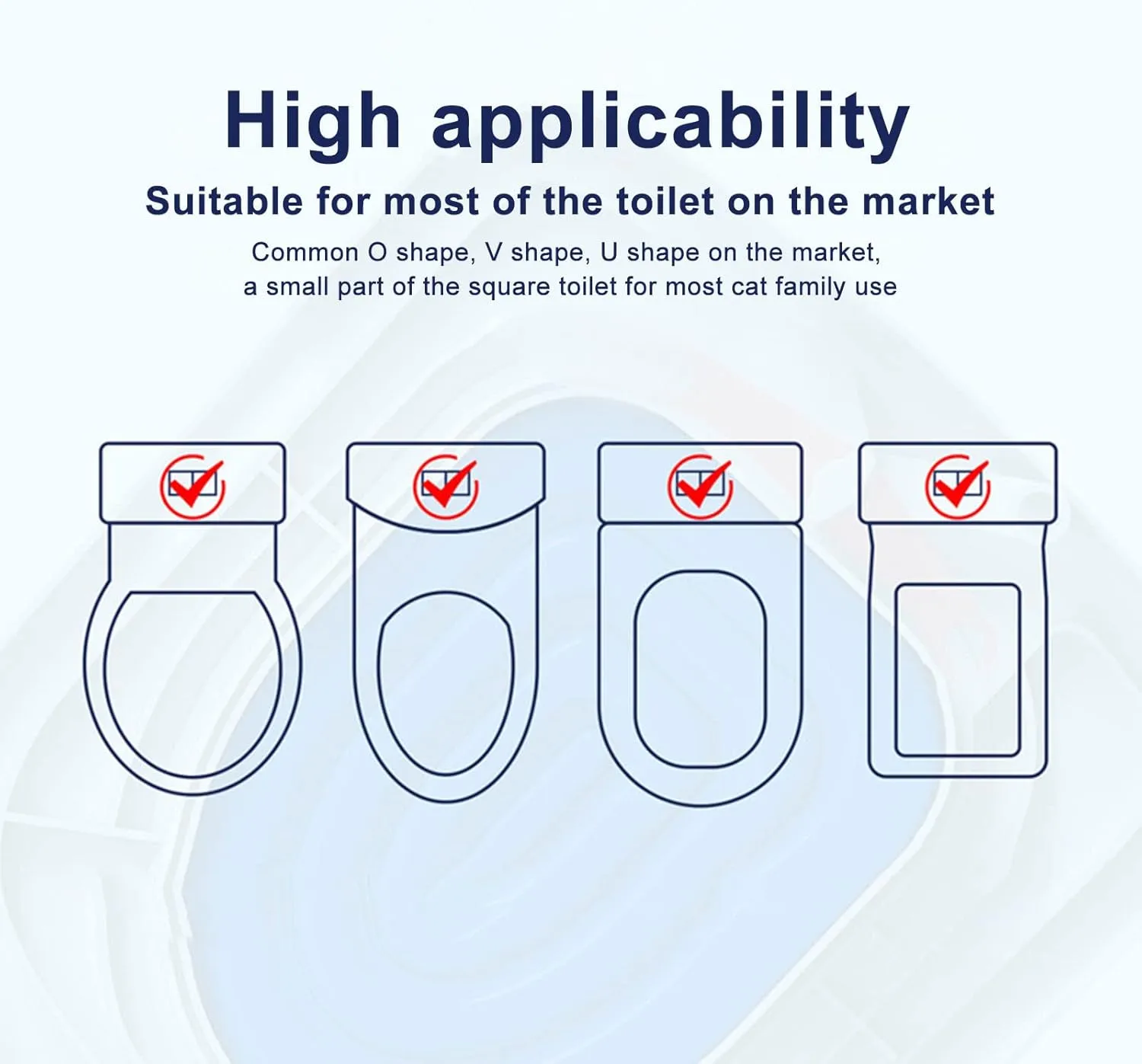Cat Toilet Training Kit, Universal Reusable Cat Toilet Trainer, Cat Toilet Training System, Train Your Cat to Use The Toilet, Cat Toilet Training Seat Tool for Pet Cleaning(Blue)