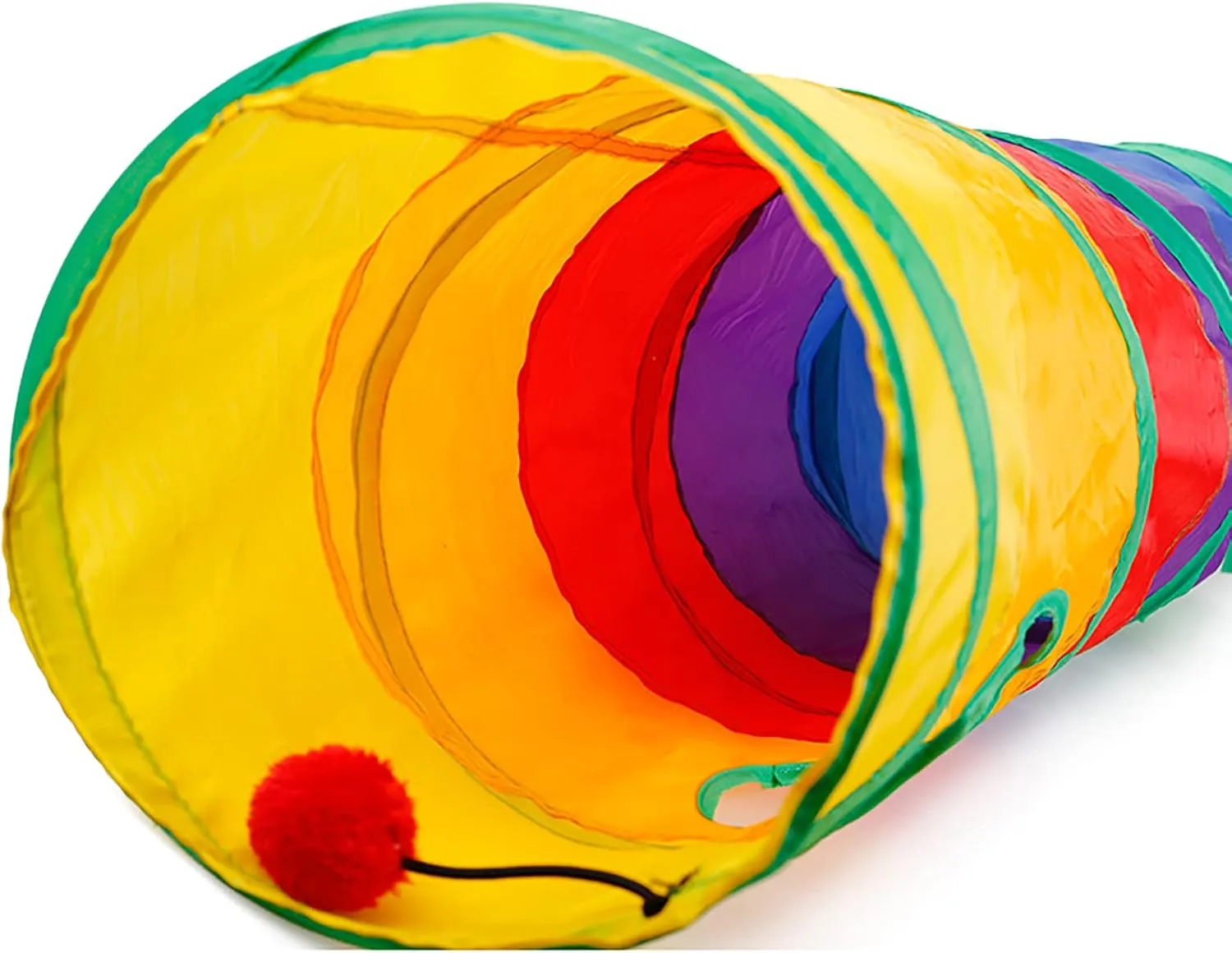 Cat Tunnel and Cat Cube Pop Up Collapsible Kitten Indoor-Outdoor Toys-3 Way or 1 Way Cat Tube for Cats, Kittens, Rabbits (Rainbow)