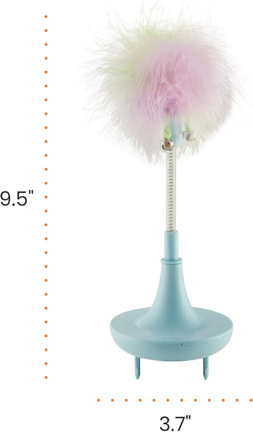 Catstages Feather Spring Scratch Toy Cat Scratcher Topper, Blue