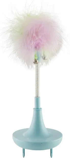 Catstages Feather Spring Scratch Toy Cat Scratcher Topper, Blue