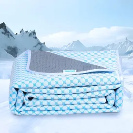 Chicute Dog Cooling Blanket for Sofa Bed Couch - 60x80 Waterproof Pet Blankets Dog Bed Cover, Q-MAX>0.5, Washable Throw Blanket Protector Cover for Small Medium Large Dogs Cats, Pearl Blue
