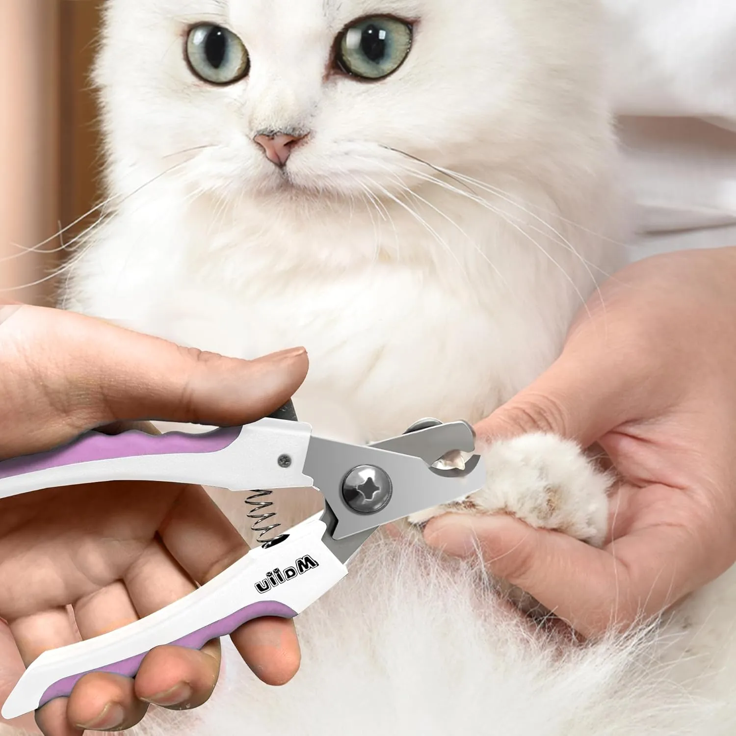 Dog & Cat Nail Clippers, Pet Nail Clipper and Trimmer with Safety Guard to Prevent Over Cutting, Grooming Razor Sharp Blades with Nail File for Small, Medium, Large Breeds(L Set, Pink)