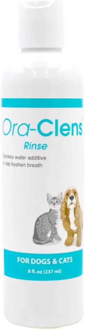 Dog & Cat Oral Hygiene Rinse Effectively Reduces Plaque, freshens Breath, and eliminates Bad Breath and Dental Plaque at The Source (8 fl oz)
