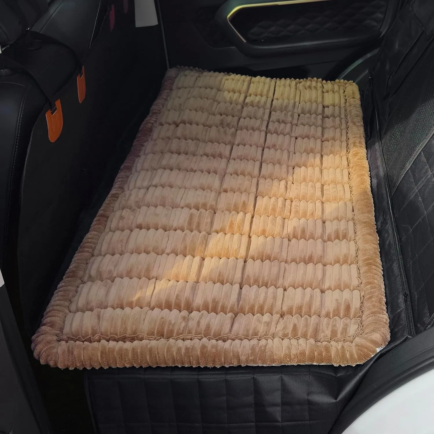 Dog Bed for Car, Backseat Pet Bed Mat, Dog Seat Cover for Car Back Seat, Non-Slip Travel Pet Mat, Fit for Backseat Extenders and Seat Covers (Darkcoffee, 24.8x54inch)
