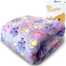 Dog Blankets for Large Dogs, 1 Pc Dog Blanket Washable, Soft Fluffy Flannel Pet Blanket Mat Cover for Bed Couch, Cute Print Puppy Blanket 60" x 50"