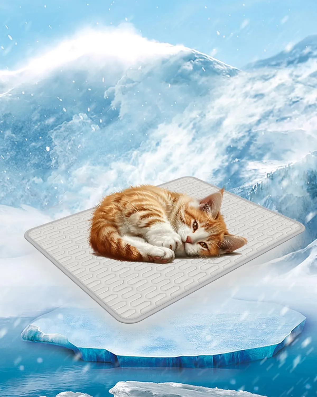 Dog Cooling Mat Dogs Crate Mat 30" x 20" Large Pad for Dogs Sleeping Mats for Dog and Cat Durable Self Cooling Pet Blanket Outdoor Indoor Non-Slip Cooling Dog Mats (Gray)