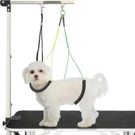 Dog Grooming Arm with Clamp, 41 inch Height Adjustable Pet Grooming Table Arm with Adjustable No Sit Haunch Holders, Dog Grooming Stand with Loop Noose for Small and Medium Pets