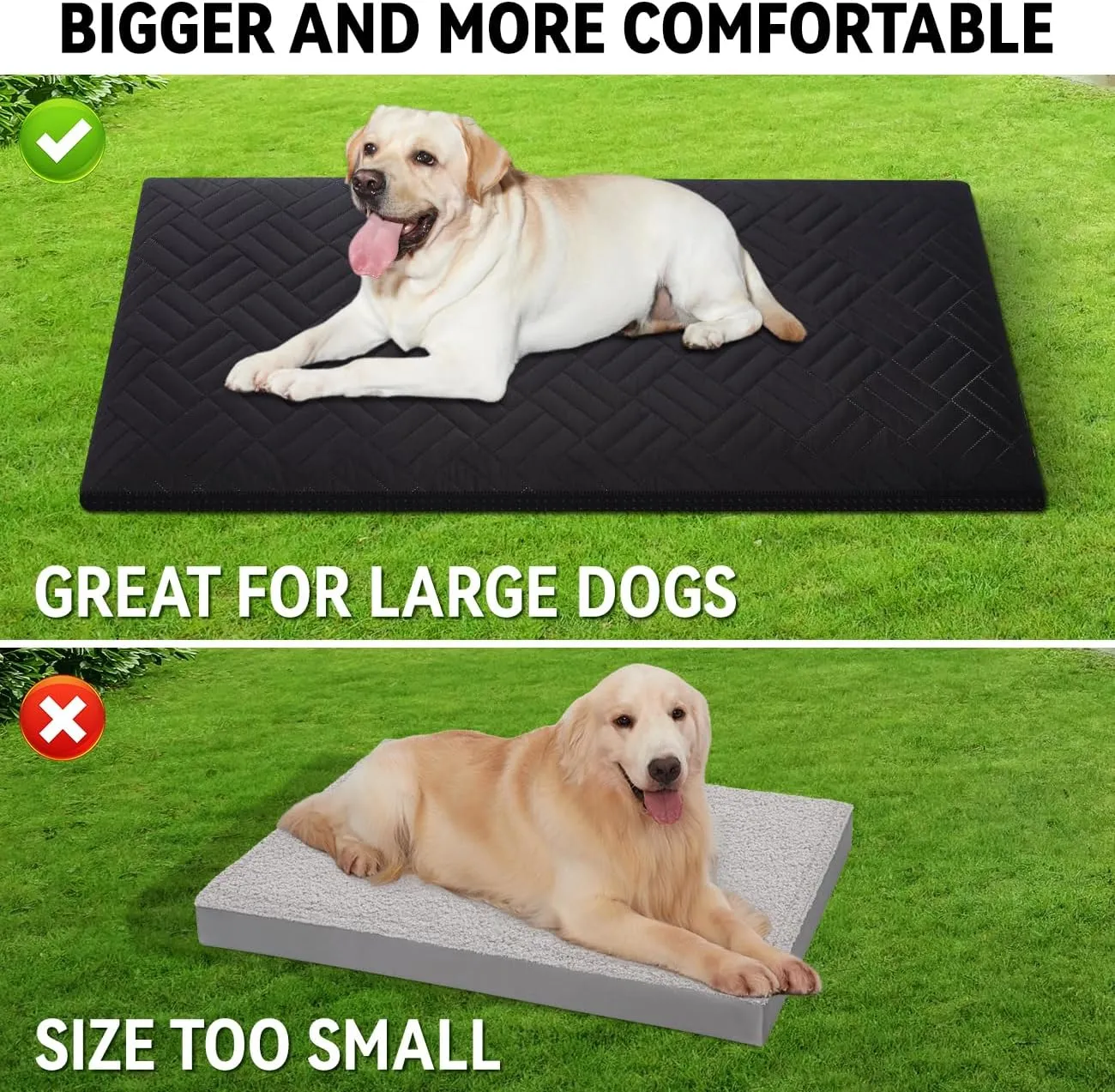 Dog Mat for Back Seat Extender for Dogs,Dog Bed for Car,Pet Cover for Hammock for Car,Hard Bottom Car Seat Cover for Dogs (Black, for car)