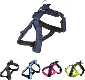 [:Hakusan] Zero Dog Harness Made by Japan, Safe - No chocking/Hard to Disconnect, Great fit - Easy Put on and Off/Adjustable, Reflector, Ventilation, XS - Small & Medium Dog, Denim