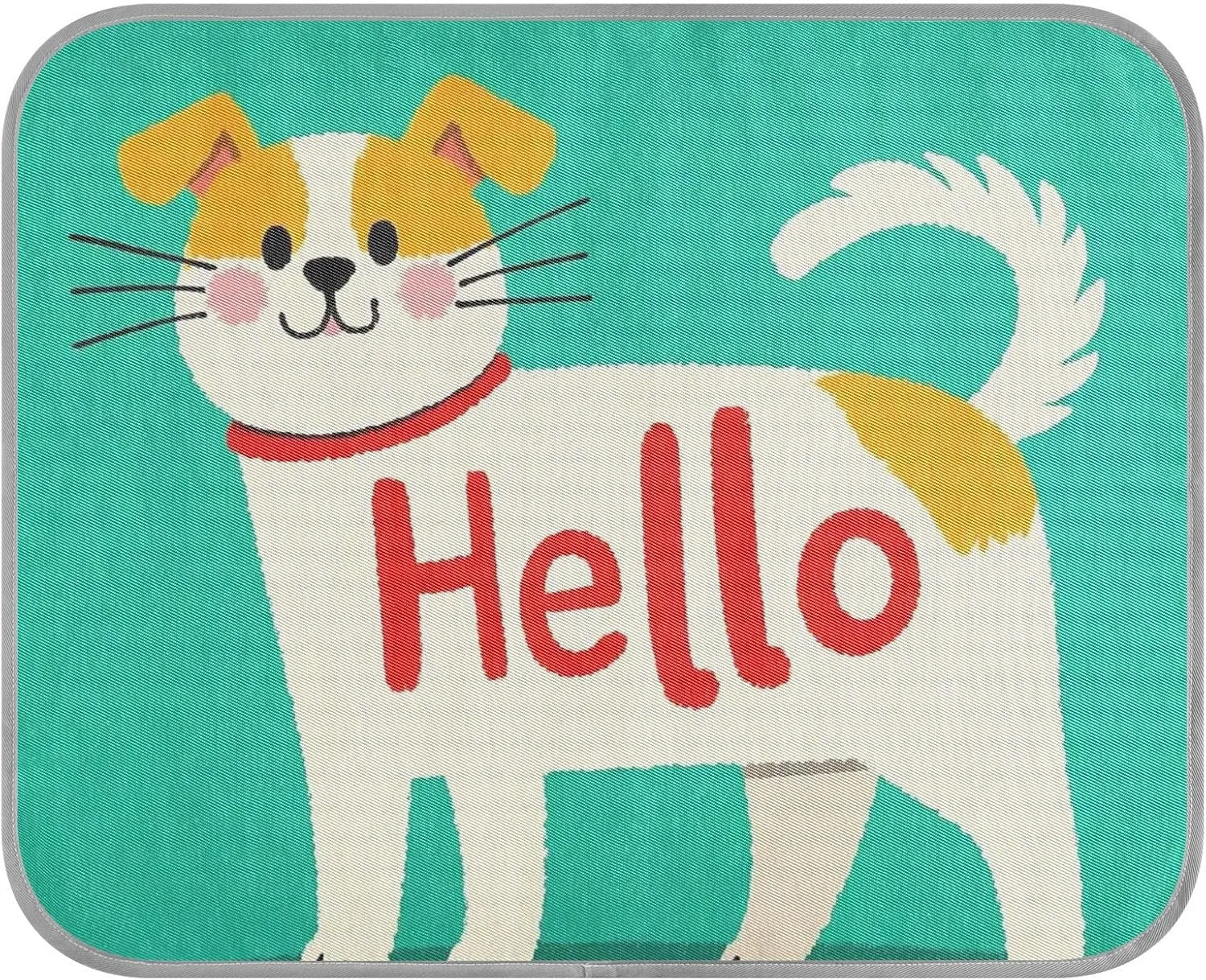 Hello Cartoon Cute White Dog Summer Gel Cooling mat for Dogs Self Cooling mat for Dogs for Chihuahua Indoors cat Essentials cama Fria para perro M