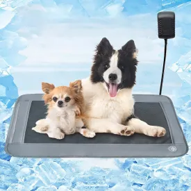 Homcolorfu Electric Dog Cooling Mat, 3 Cooling Levels, Chilling Mat for Dogs, Non-Slip, Dog Chill Pad with Chew Resistant Cord-24 x 18 Inches, No Water or Refrigeration Needed