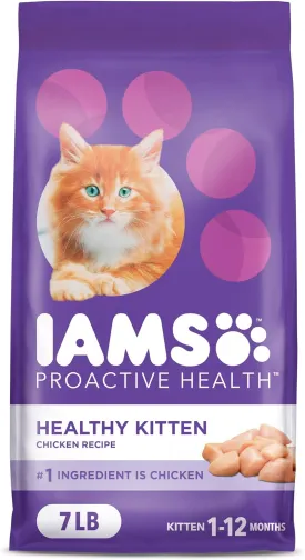 IAMS Proactive Health Healthy Kitten Dry Cat Food with Chicken, 7 lb. Bag
