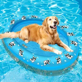 Inflatable Dog Pool Float, Puncture Proof Dog Float Raft for Pool Lake River, Dogs Floatie Boat Pet Float for Large Medium Small Dogs