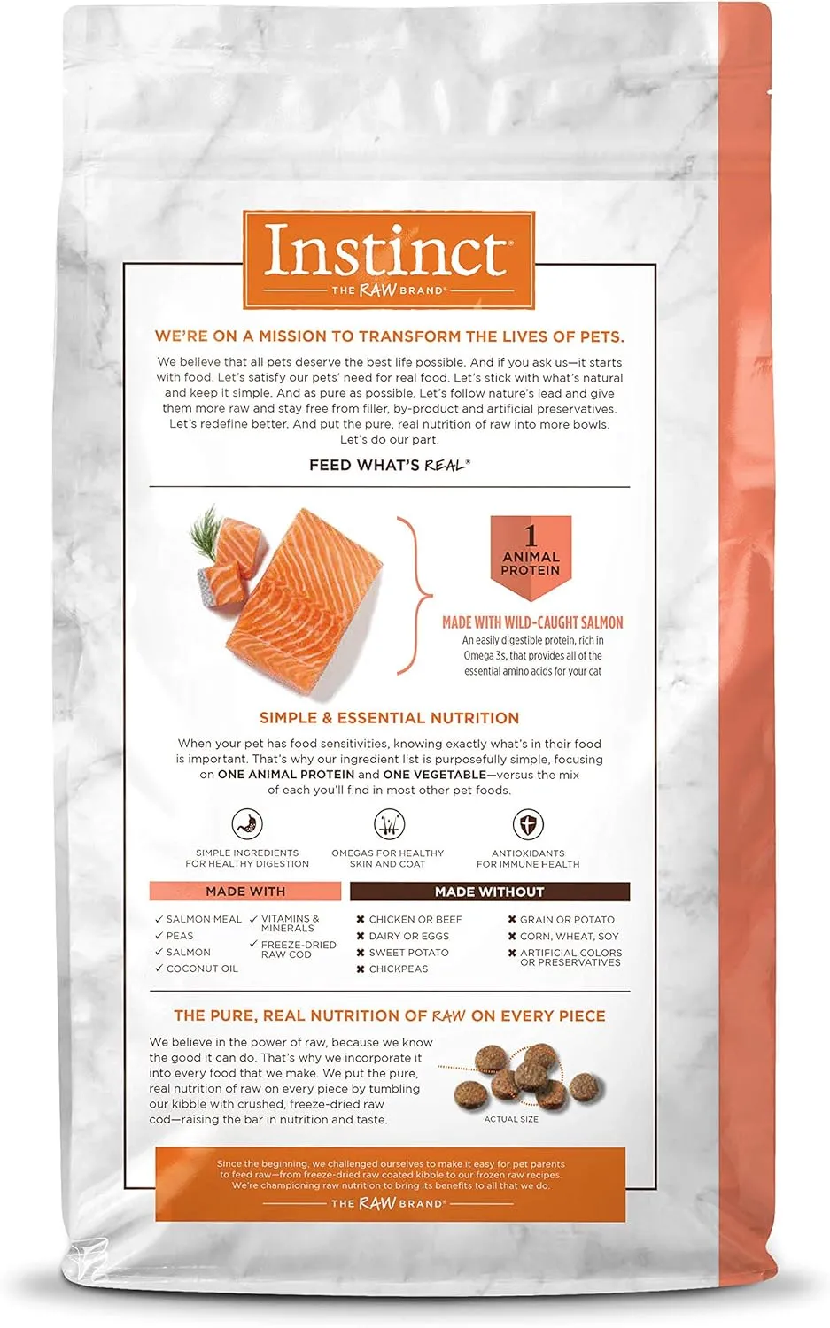 Instinct Limited Ingredient Diet, Natural Dry Cat Food, Grain Free Recipe - Real Salmon, 4.5 lb. Bag