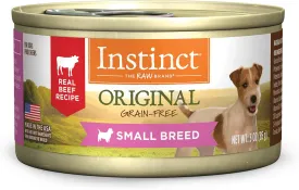 Instinct Original Small Breed Wet Canned Dog Food, Grain Free Recipe - Real Beef, 3 oz. Cans (Pack of 24)