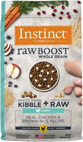 Instinct Raw Boost Puppy Whole Grain Chicken & Brown Rice Dry Dog Food, 20 lb. Bag