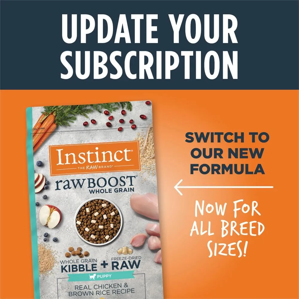 Instinct Raw Boost Puppy Whole Grain Chicken & Brown Rice Dry Dog Food, 20 lb. Bag