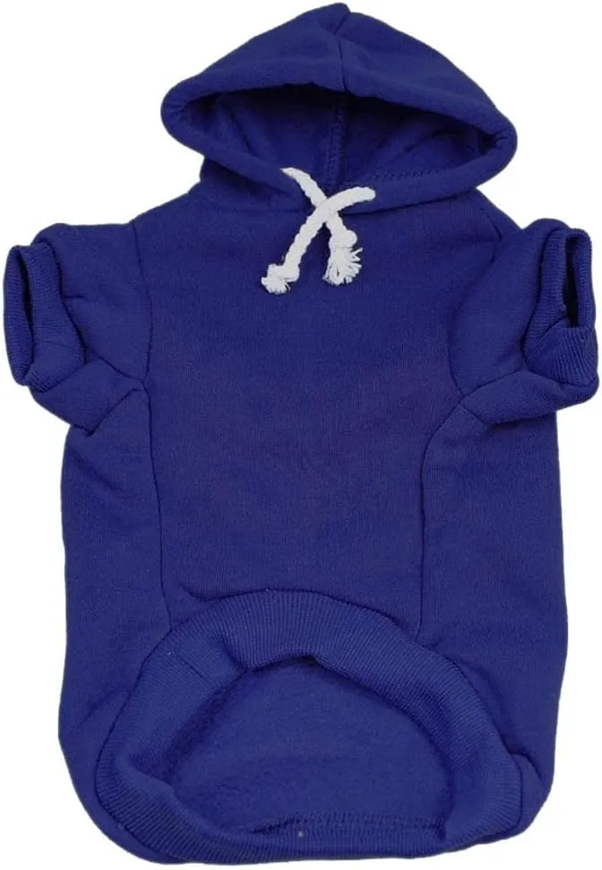 Juneteenth Dog Hoodie Fleece Lined Pullover Sweatshirt with Leash Hole (Royal Blue, X-Small 751)