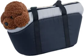 La La Pet Soft-Sided Pet Handbag Carrier Pet Purse Tote Portable Bag Carrier Cat Dog Travel Bag Pet Shoulder Bag with Safety Zipper(Black, L)