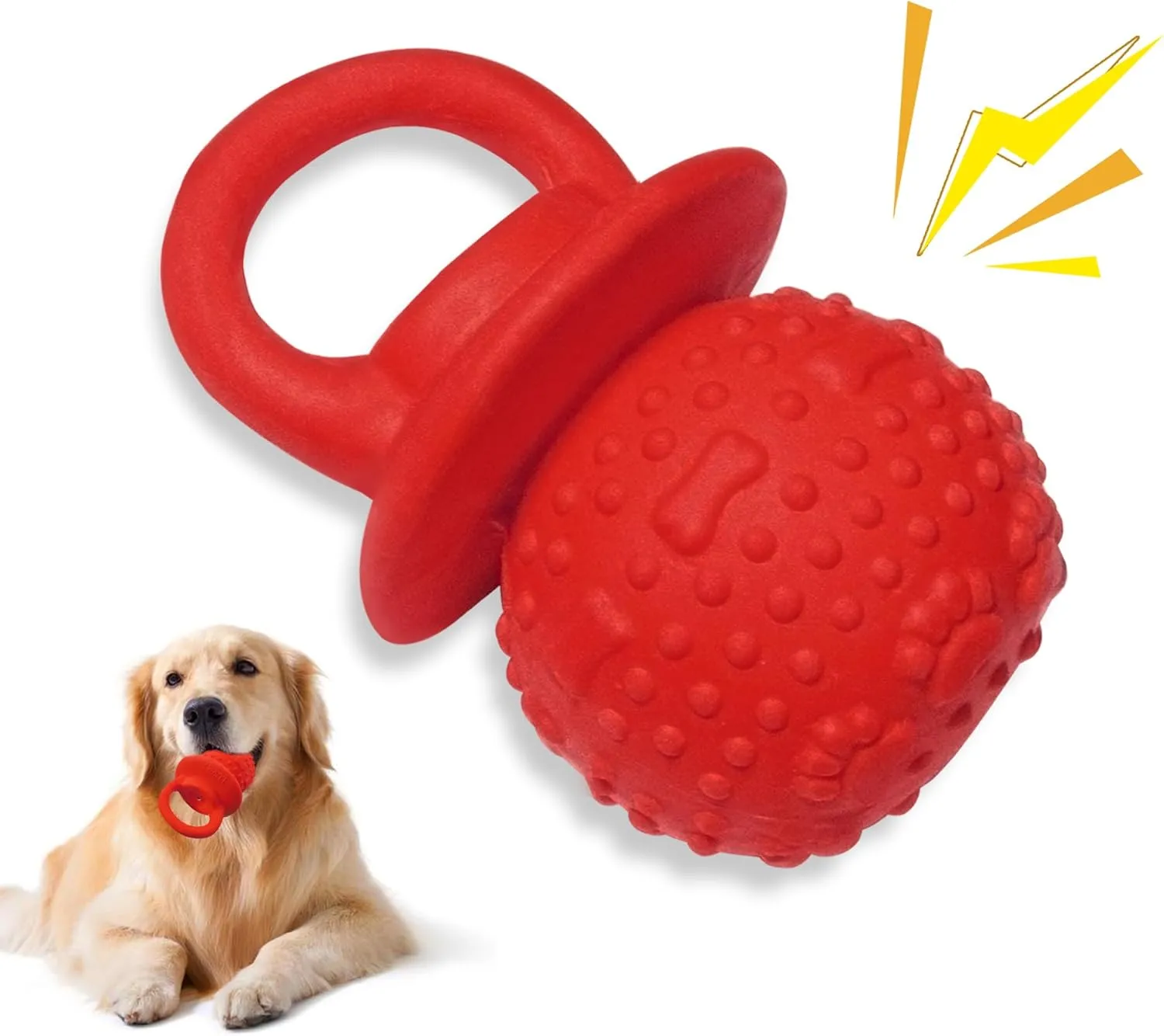 Latex Chew Dog Toys, Novelty Squeaky Pacifier Dog Toys for Teething Puppies, Mild Chewing Small, Medium, Large Dogs, Pet Dogs Supplies Newborn Puppy Gift