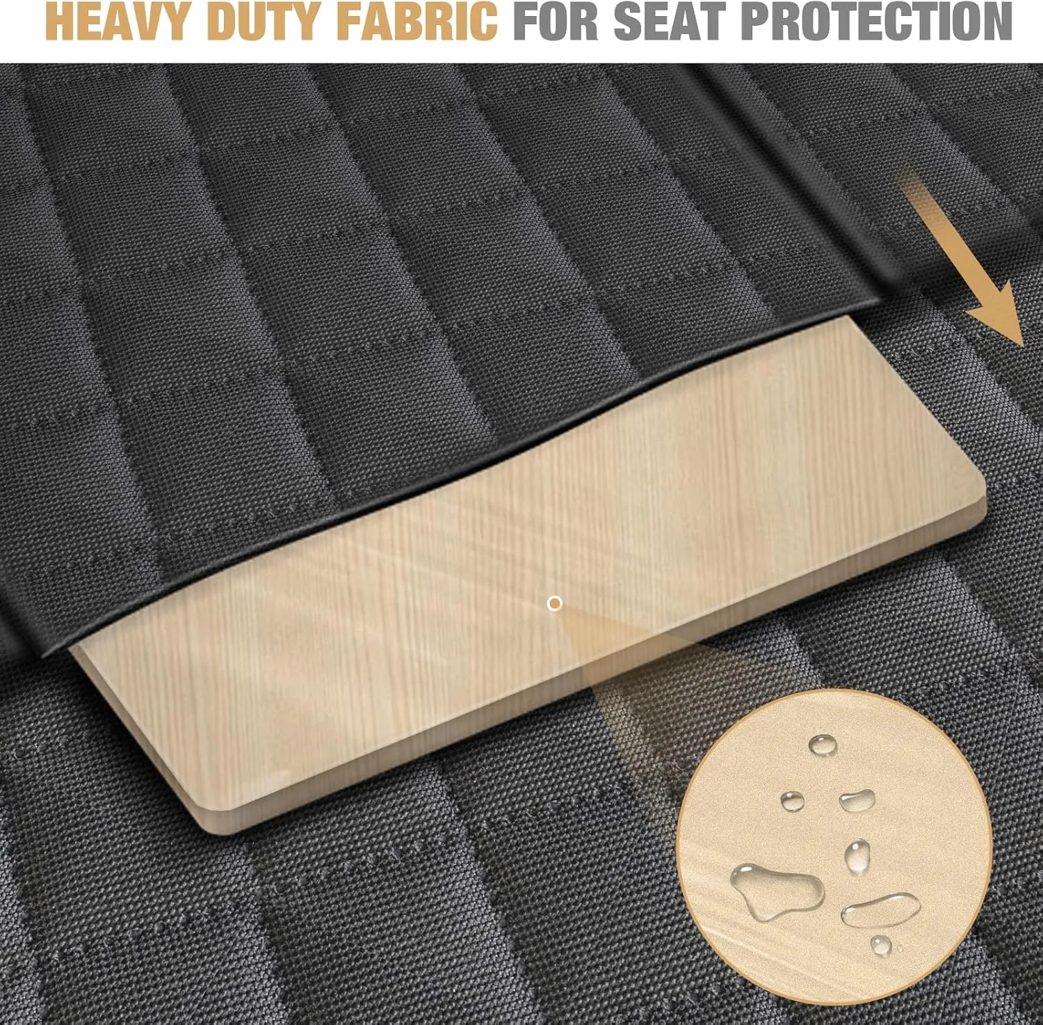 Lekereise Back Seat Extender for Dogs - Dog Car Seat Cover for Back Seat, Hard Bottom Dog Hammock for Car, Camping Air Mattress, Hammock Travel Bed for Car SUV Truck (Black)