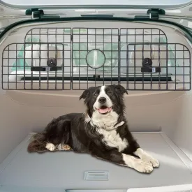 LOOBANI Dog Barrier for SUVs, Cars, Vehicles and Trucks Cargo Area, Universal Fit Adjustable Heavy-Duty Pet SUV Divider Gate with Metal Mesh for Safety Driving Travel Accessories