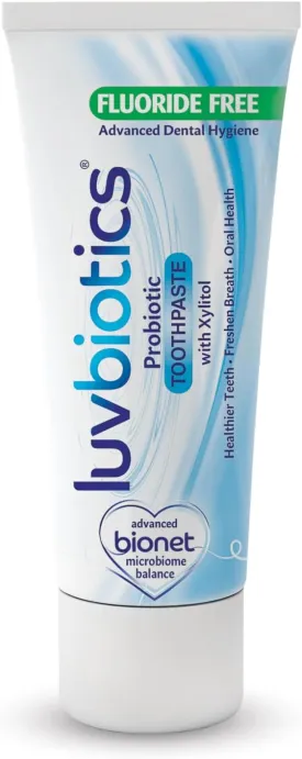 Luv Biotics Flouride Free Toothpaste with Oral Probiotics, Xylitol & Aloe Vera - 75ml