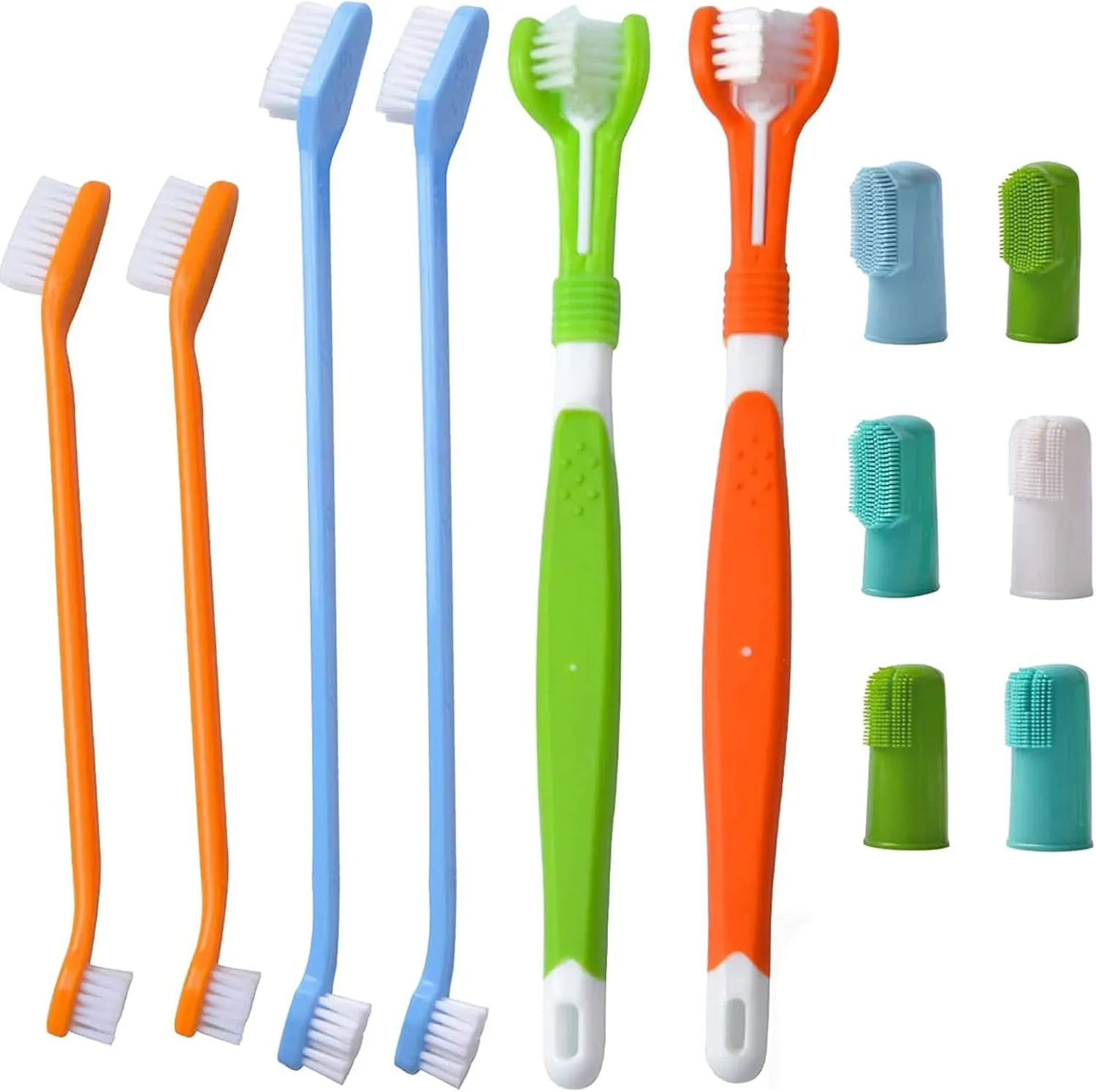 Multi-Type Pet Toothbrush Small-Head Multi-Angle Toothbrush Cleaning Dogs Brush Bad Breath Teeth Cleaning Care Tool