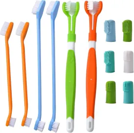 Multi-Type Pet Toothbrush Small-Head Multi-Angle Toothbrush Cleaning Dogs Brush Bad Breath Teeth Cleaning Care Tool