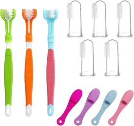 Multi-Type Pet Toothbrush Small-Head Multi-Angle Toothbrush Cleaning Dogs Brush Bad Breath Teeth Cleaning Care Tool