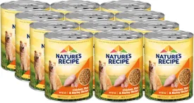 Natures Recipe Stew Chicken, Rice & Barley Recipe Wet Dog Food, 13.2 oz. Can, 12 Count