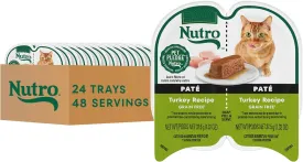 Nutro Perfect Portions Wet Cat Food Pat Turkey Recipe, 2.64 oz. Twin-Pack Trays (24 Count, Pack of 1)
