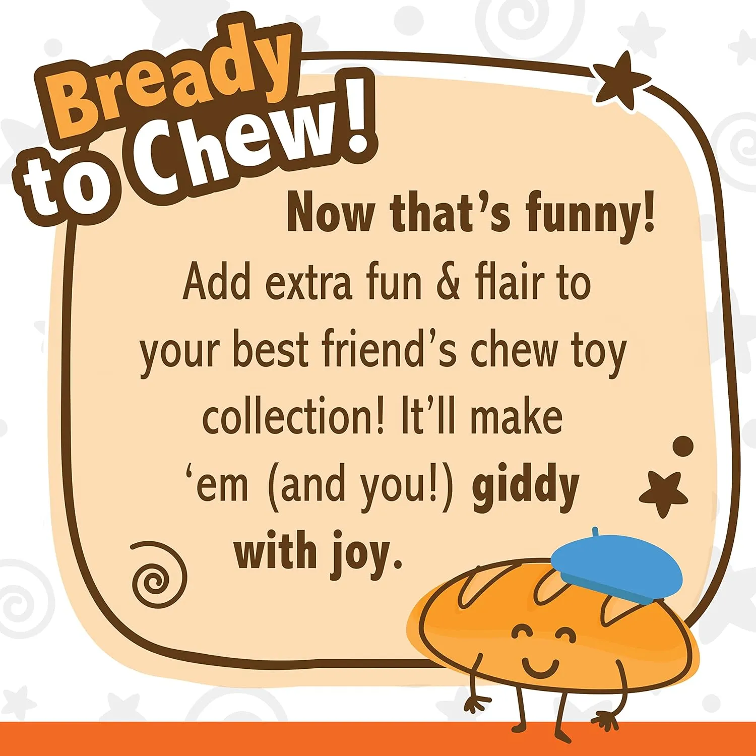 Nylabone Baguette Power Chew Toy for Dogs, Dog Toys for Aggressive Chewers, Roast Chicken Flavor, Large Dogs - Up to 50 lbs, 1 Count