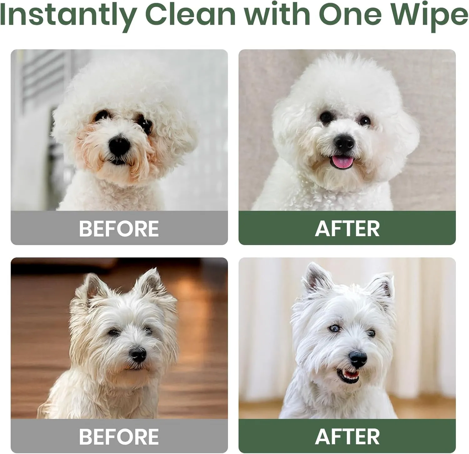 ORDORA Pet Cleaning Gloves for Dogs and CatsCleaning & Deodorizing Grooming Gloves, 12 Pack - All-in-One Grooming Solution for Daily Care and Travel