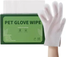 ORDORA Pet Cleaning Gloves for Dogs and CatsCleaning & Deodorizing Grooming Gloves, 12 Pack - All-in-One Grooming Solution for Daily Care and Travel